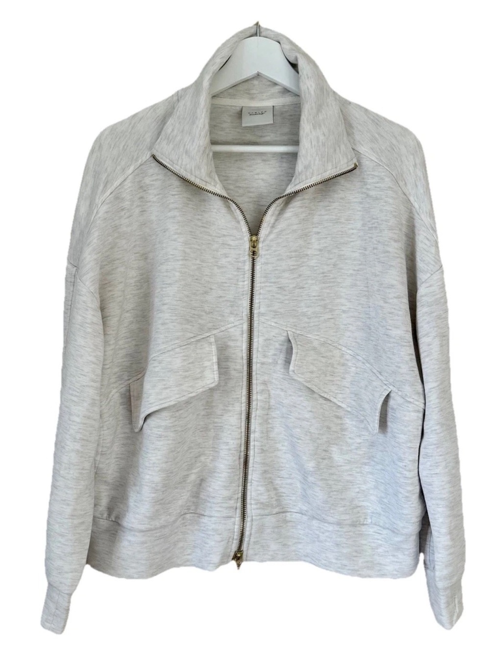 Varley DoubleSoft Crew in Light Heather Gray - Picture 5 of 12